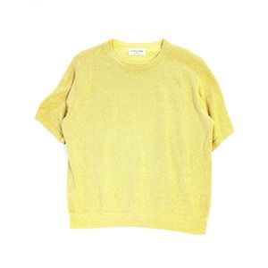 Alfred Dunner Yellow Glimmer Sweater - Women's 2XL - Knit Short Sleeve Top
